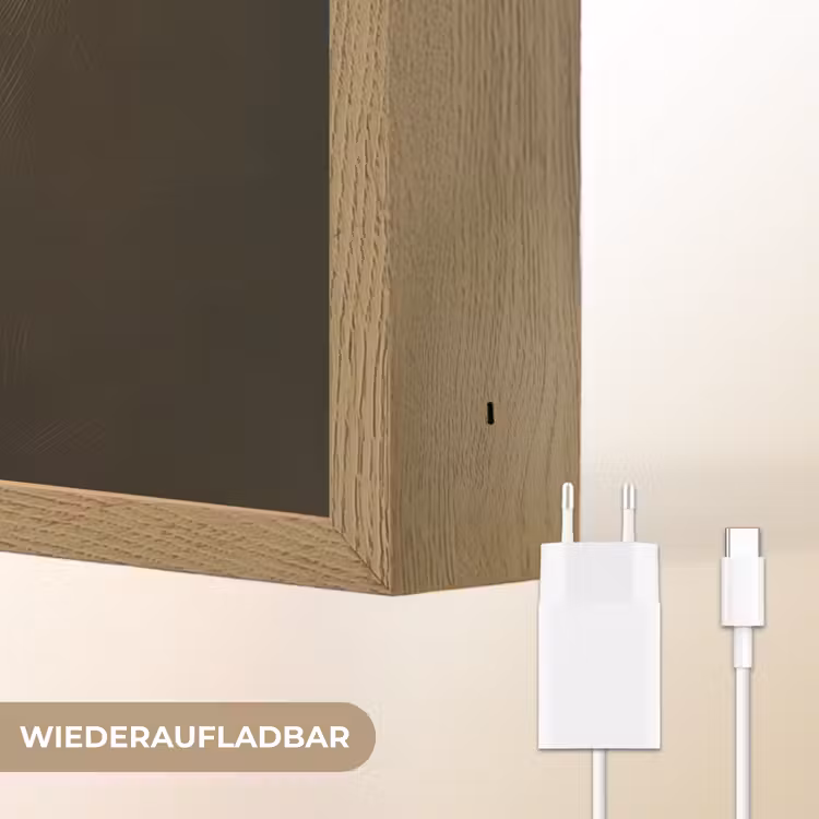 Bloemenhoed - Portret - Vrouw Light Box met batterij (Wandlamp) middel -USP_websiteoplaadbaarDE