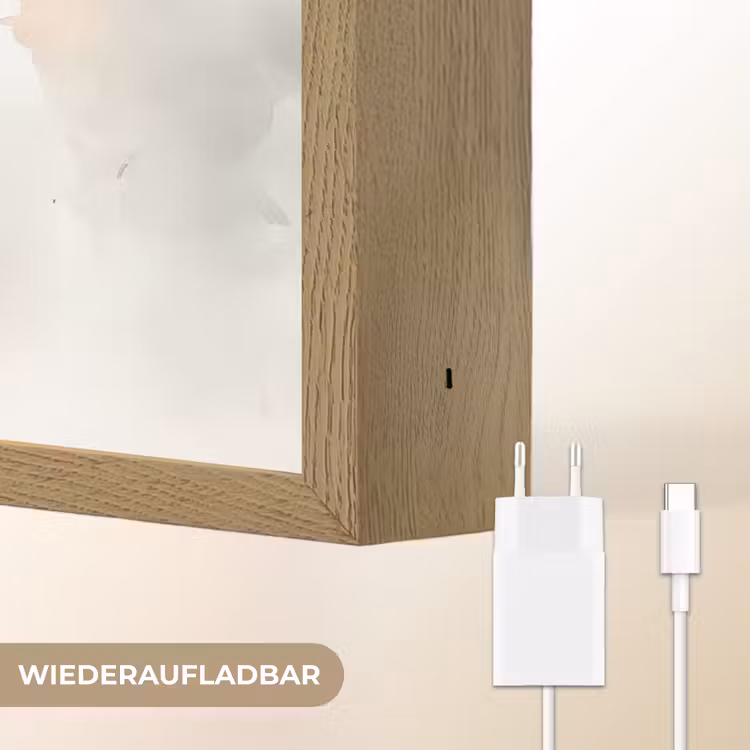 Bloesem - Portret - Gezicht Light Box met batterij (Wandlamp) middel -USP_websiteoplaadbaarDE