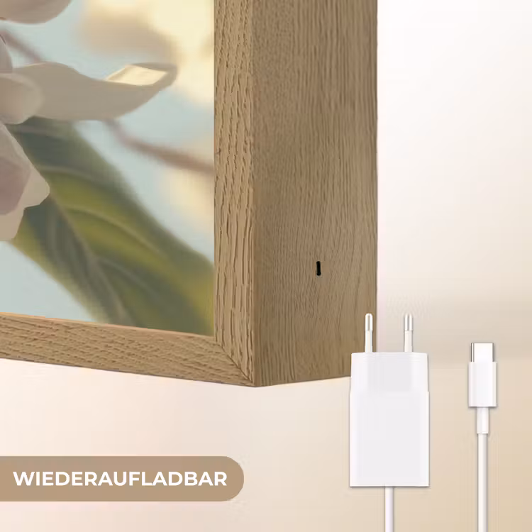 Bloesems - Zonlicht - Quote - Wit Light Box met batterij (Wandlamp) middel -USP_websiteoplaadbaarDE
