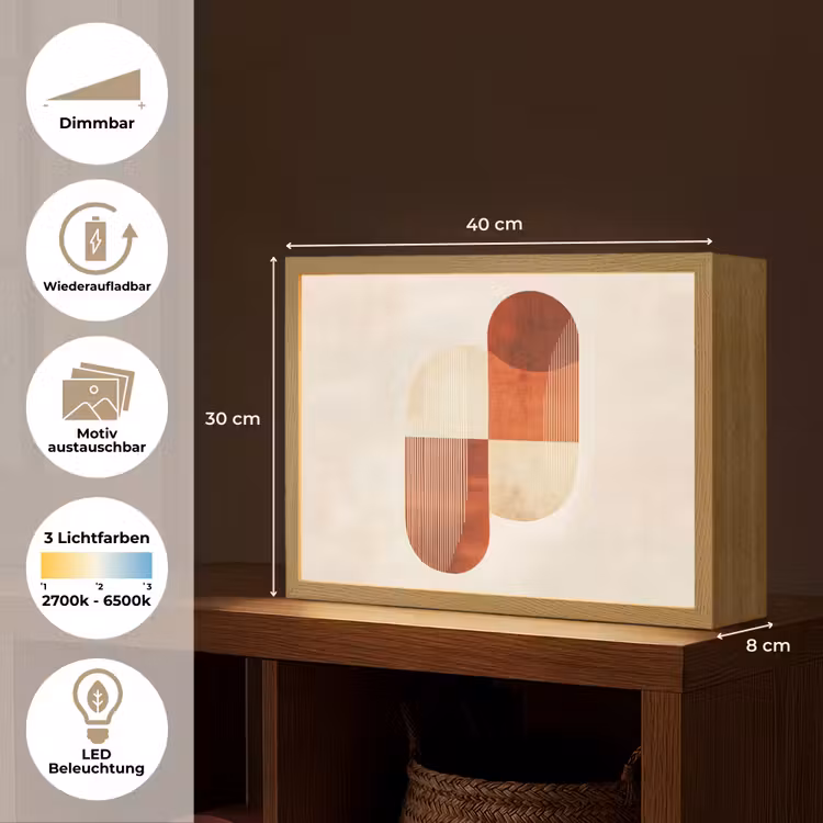 Bogen - Beige - Vormen Light Box met batterij (Wandlamp) middel -USP_websiteoverzichtDE