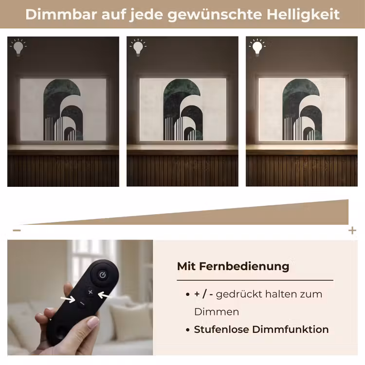 Bogen - Donkergroen - Lijnen Light Box met batterij (Wandlamp) middel -USP_dimbaarDE