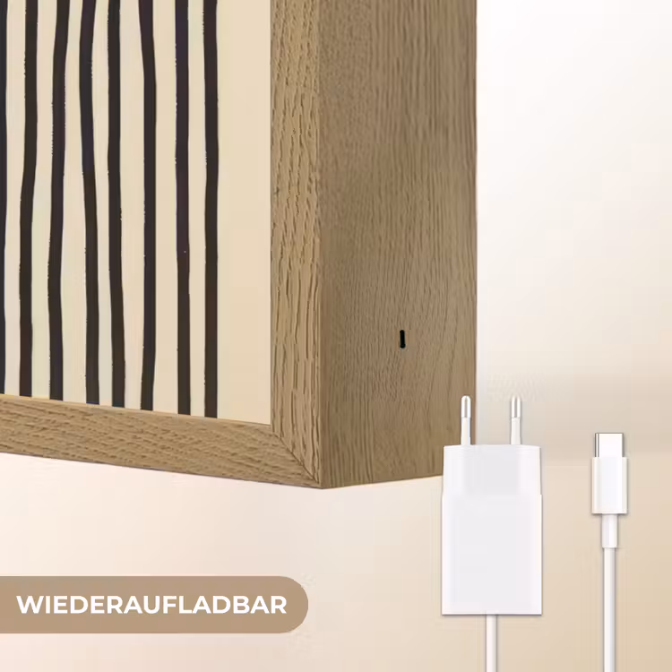 Boogvormen - Zwart - Strak Light Box met batterij (Wandlamp) middel -USP_websiteoplaadbaarDE