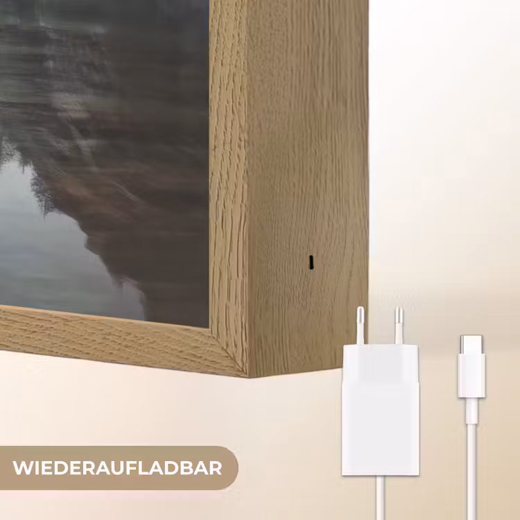 Boot - Bergen - Natuur - Water Light Box met batterij (Wandlamp) middel -USP_websiteoplaadbaarDE
