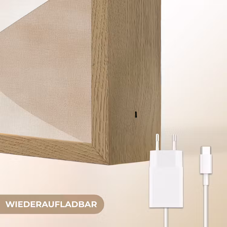 Bruin - Japandi - Abstract Light Box met batterij (Wandlamp) middel -USP_websiteoplaadbaarDE