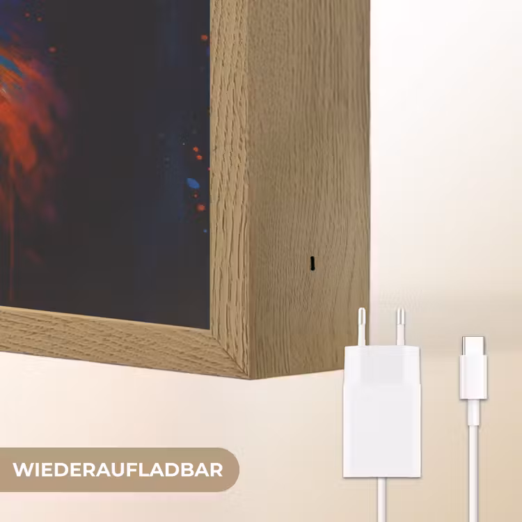 Kleurrijk - Aap - Abstract Light Box met batterij (Wandlamp) middel -USP_websiteoplaadbaarDE