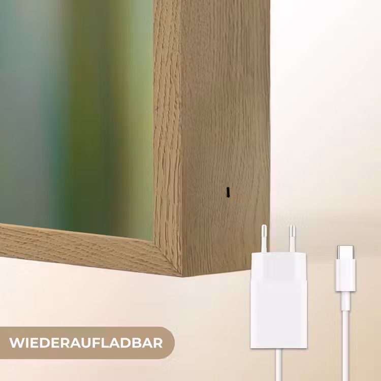 Kleurrijke kikker - Groene stengel - Alert Light Box met batterij (Wandlamp) middel -USP_websiteoplaadbaarDE