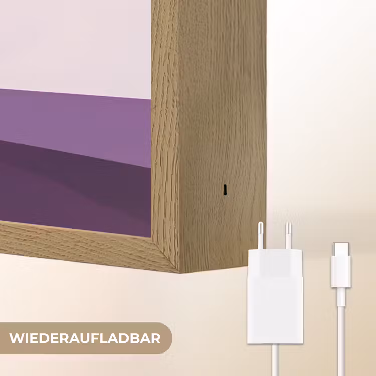 Cocktail - Paars - Minimalistisch - Citroen Light Box met batterij (Wandlamp) middel -USP_websiteoplaadbaarDE