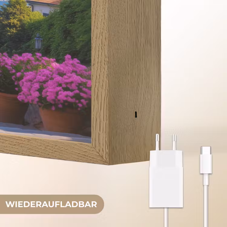 Lake Como - Italië - Landschap Light Box met batterij (Wandlamp) middel -USP_websiteoplaadbaarDE
