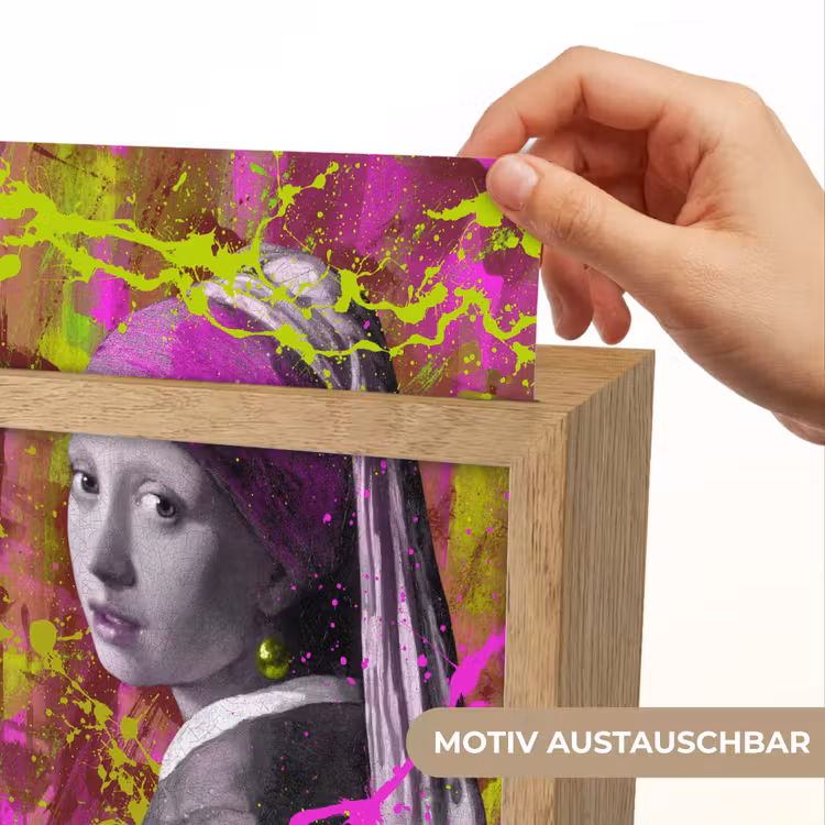 Meisje met de parel - Johannes Vermeer - Neon Light Box met kabel (Wandlamp) klein -USP_websiteprintDE