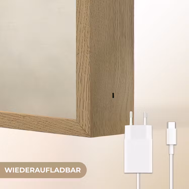 Het melkmeisje - Kunst - Oude meesters - Vermeer Light Box met batterij (Wandlamp) middel -USP_websiteoplaadbaarDE