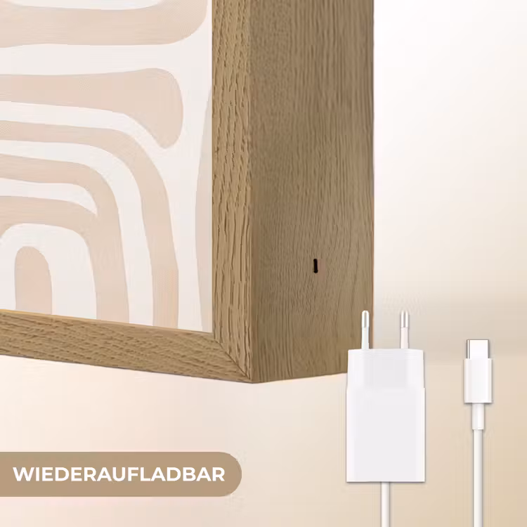 Decoratief - Labyrint - Beige Light Box met batterij (Wandlamp) middel -USP_websiteoplaadbaarDE