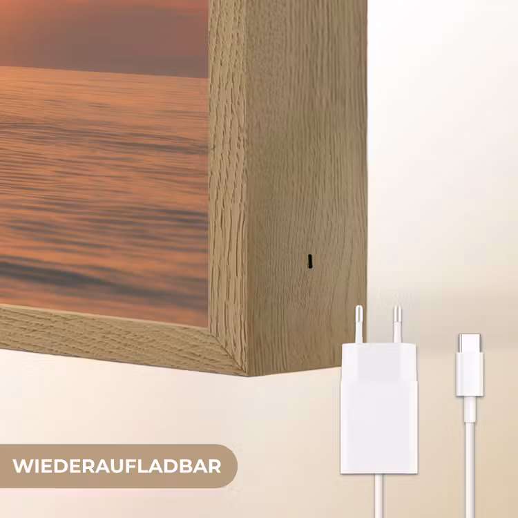 Dolfijnen - Zee - Realistisch Light Box met batterij (Wandlamp) middel -USP_websiteoplaadbaarDE