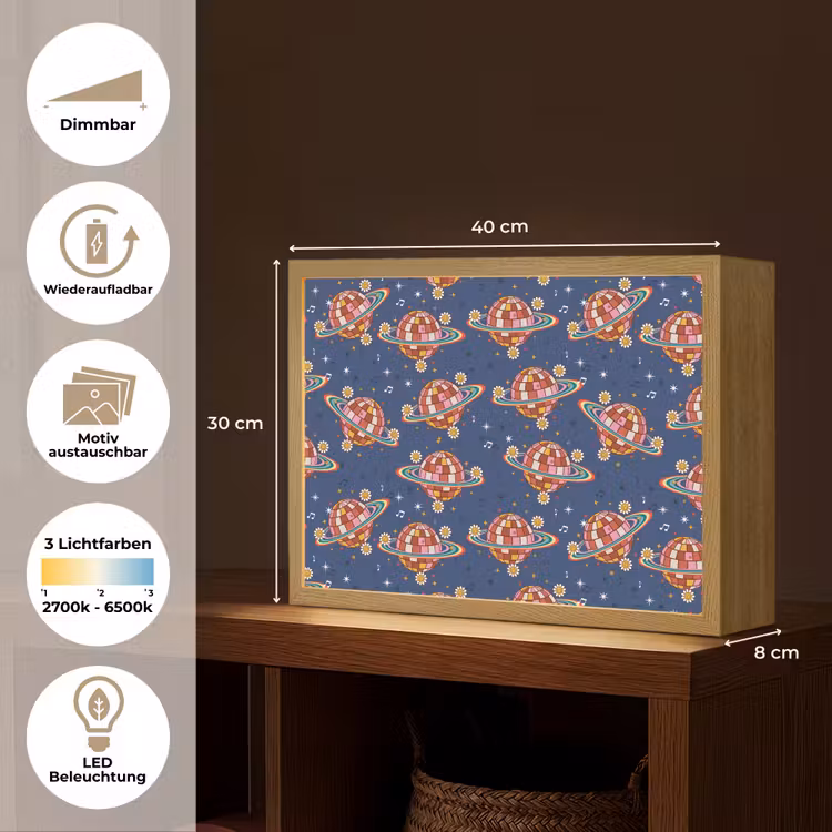 Disco - Blauw - Patroon Light Box met batterij (Wandlamp) middel 907 -USP_websiteoverzichtDE
