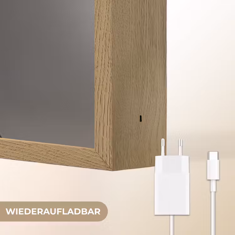Discobal - Gezicht - Glamour - Zwart Light Box met batterij (Wandlamp) middel -USP_websiteoplaadbaarDE