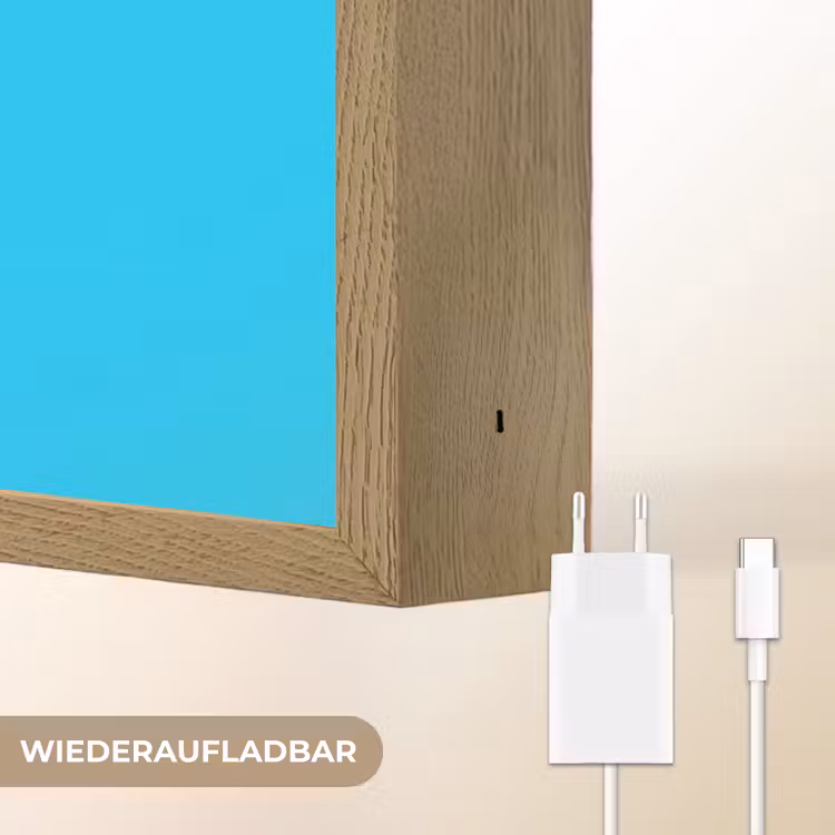 Drakenfruit - Blauw - Levendig Light Box met batterij (Wandlamp) middel -USP_websiteoplaadbaarDE