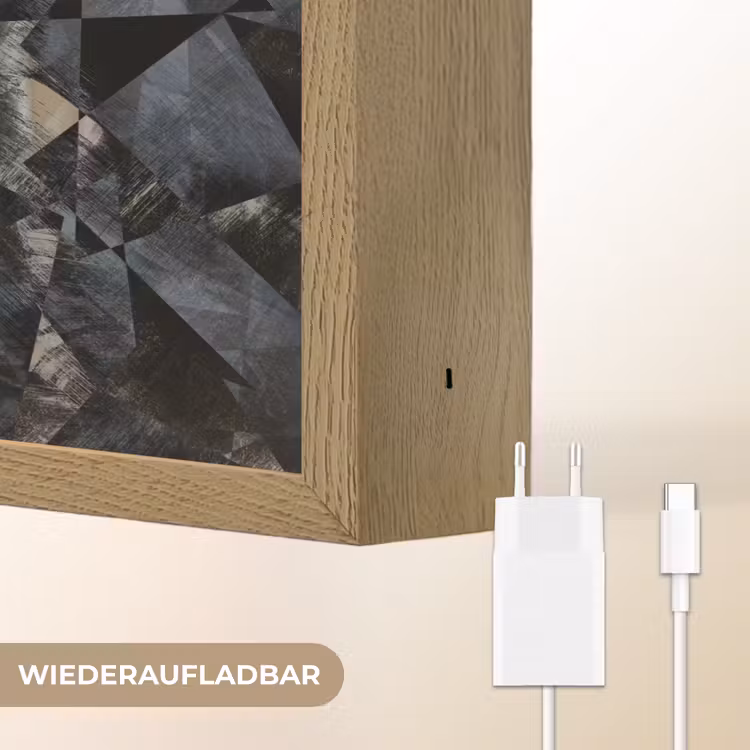Driehoeken - Abstract - Donker Light Box met batterij (Wandlamp) middel 907 -USP_websiteoplaadbaarDE