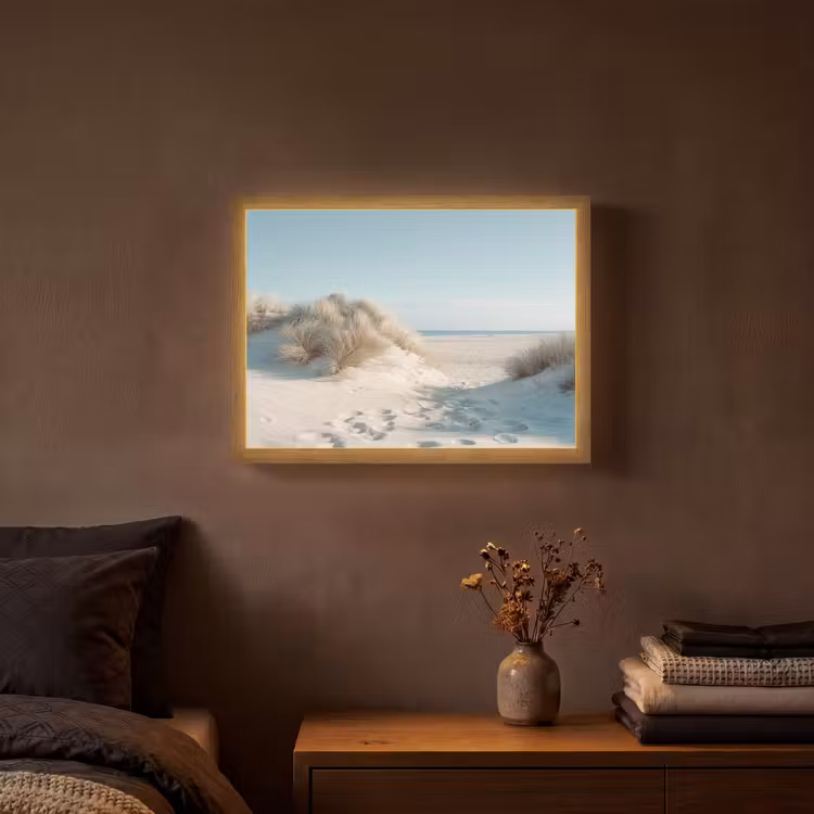 Duinen - Planten - Zomer - Natuur Light Box met batterij (Wandlamp) middel -sfeer4