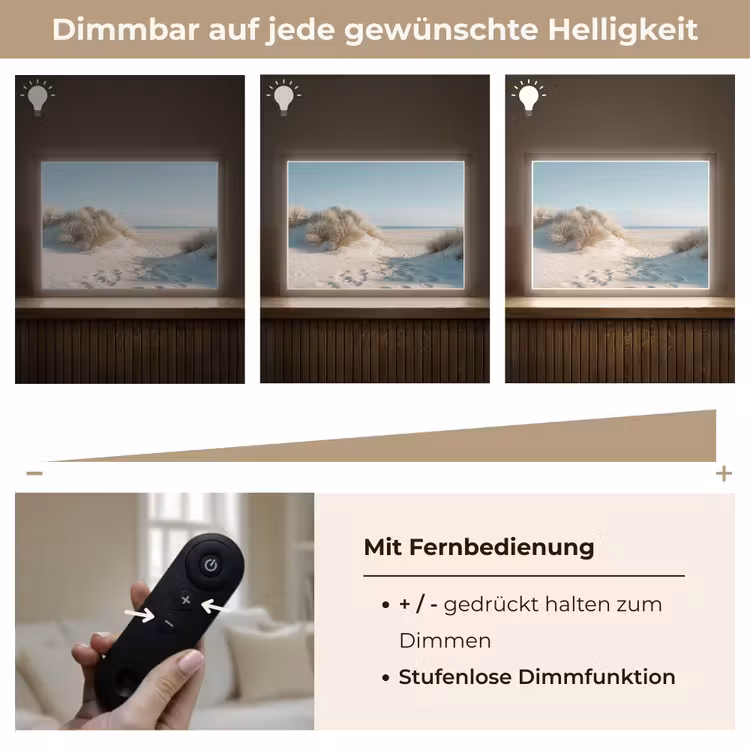 Duinen - Planten - Zomer - Natuur Light Box met batterij (Wandlamp) middel -USP_dimbaarDE