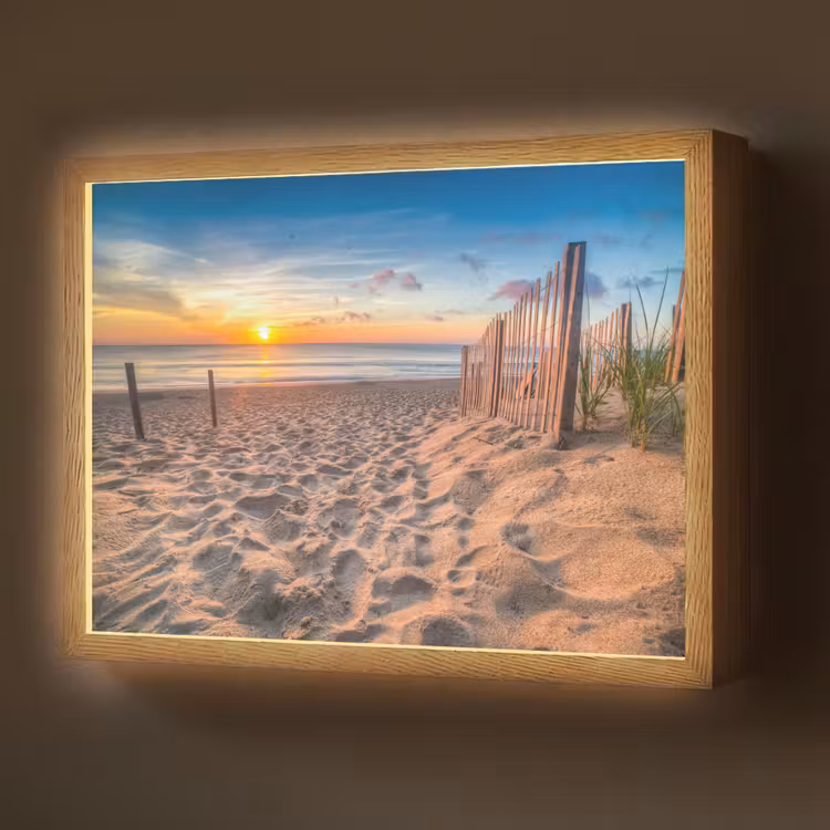 Duinen - Zonsondergang - Strand - Zee - Horizon Light Box met batterij (Wandlamp) middel -z3d_website