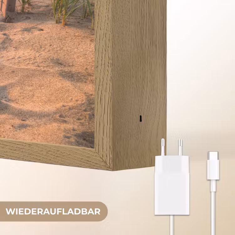 Duinen - Zonsondergang - Strand - Zee - Horizon Light Box met batterij (Wandlamp) middel -USP_websiteoplaadbaarDE