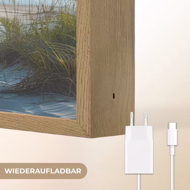 Duinen - Strand - Zee - Zomer Light Box met batterij (Wandlamp) middel -USP_websiteoplaadbaarDE