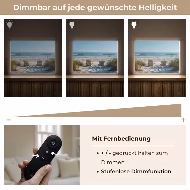 Duinen - Strand - Zee - Zomer Light Box met batterij (Wandlamp) middel -USP_dimbaarDE