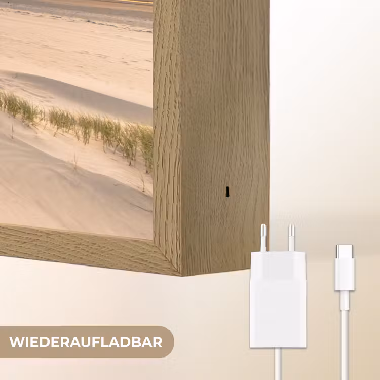 Duinen - Strand - Zonsondergang - Natuur - Zomer Light Box met batterij (Wandlamp) middel -USP_websiteoplaadbaarDE