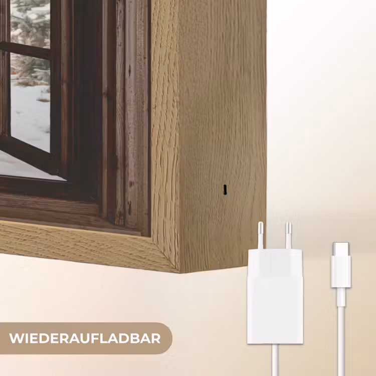 Doorkijk - Auto - Rood - Cadeaus - Winterlandschap - Kerst Light Box met batterij (Wandlamp) middel -USP_websiteoplaadbaarDE