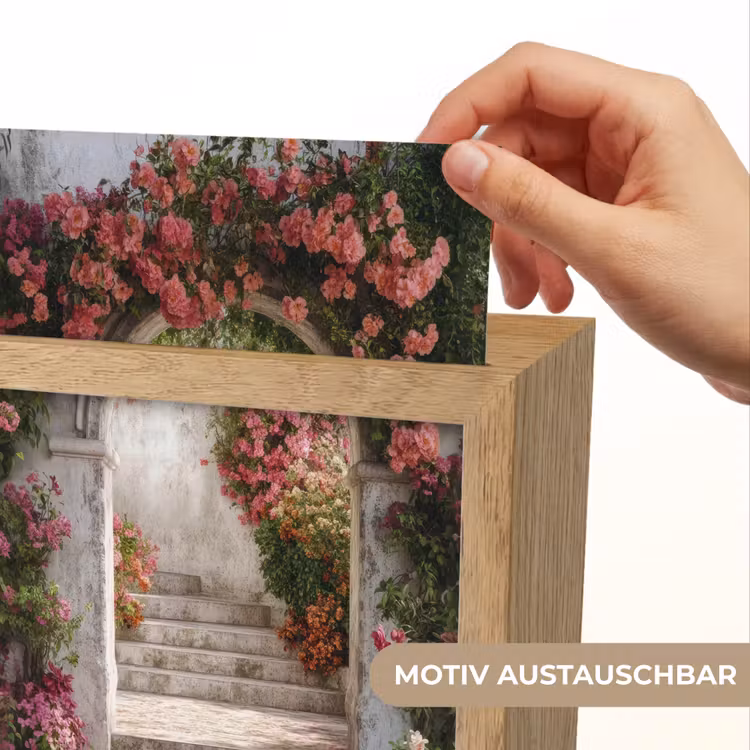 Doorkijk - Rozen - Vintage - Poort Light Box met kabel (Wandlamp) klein -USP_websiteprintDE