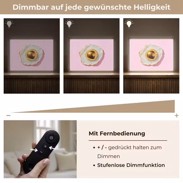 Ei - Disco - Ontbijt - Glitter Light Box met batterij (Wandlamp) middel -USP_dimbaarDE