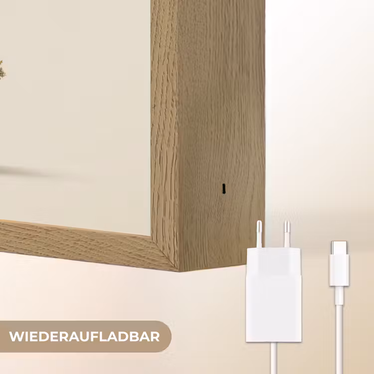 Eikenboom - Groen - Lichte achtergrond Light Box met batterij (Wandlamp) middel -USP_websiteoplaadbaarDE