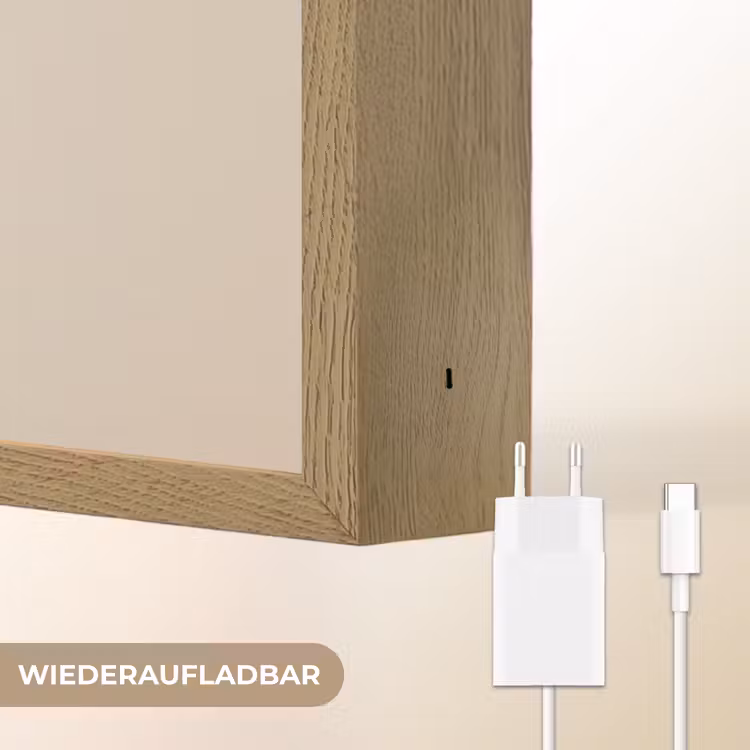 Eikenboom - Schaduw - Egaal Light Box met batterij (Wandlamp) middel -USP_websiteoplaadbaarDE