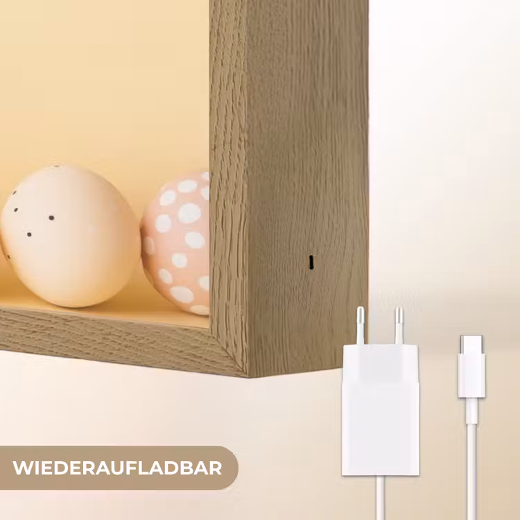 Eieren - Konijn - Pasteltinten Light Box met batterij (Wandlamp) middel -USP_websiteoplaadbaarDE
