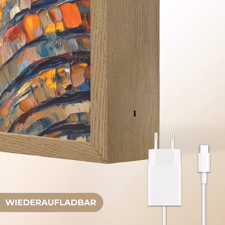 Olifant - Kunst - Dieren Light Box met batterij (Wandlamp) middel -USP_websiteoplaadbaarDE