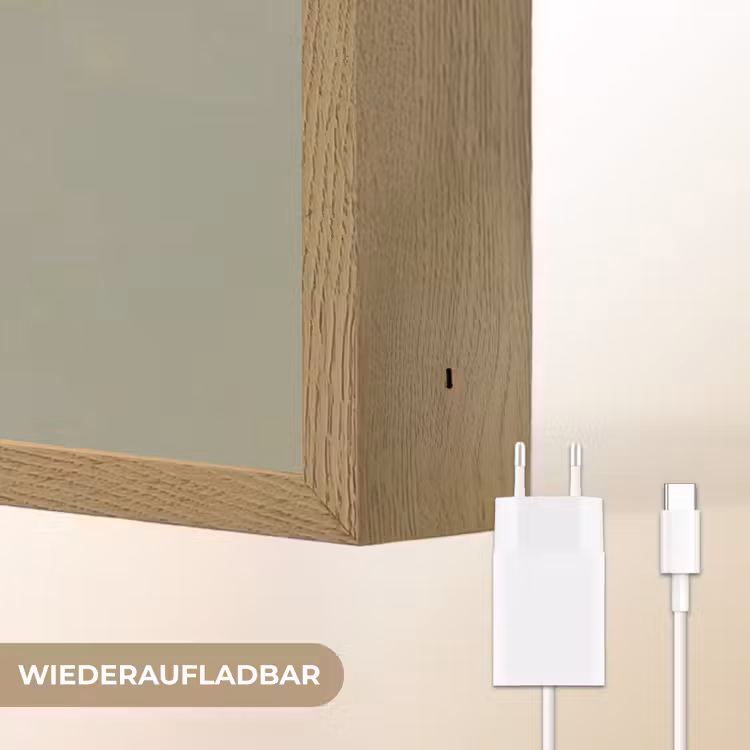 Eend - Konijnoren - Grijs Light Box met batterij (Wandlamp) middel -USP_websiteoplaadbaarDE