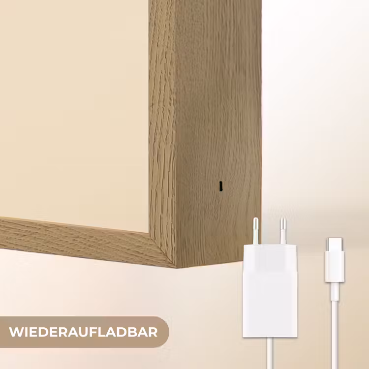 Aardbei - Minimalistisch - Rood - Fruit Light Box met batterij (Wandlamp) middel -USP_websiteoplaadbaarDE