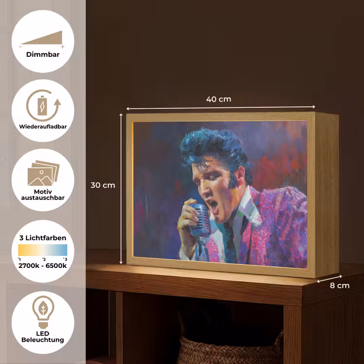 Expressief - Microfoon - Paars Light Box met batterij (Wandlamp) middel -USP_websiteoverzichtDE