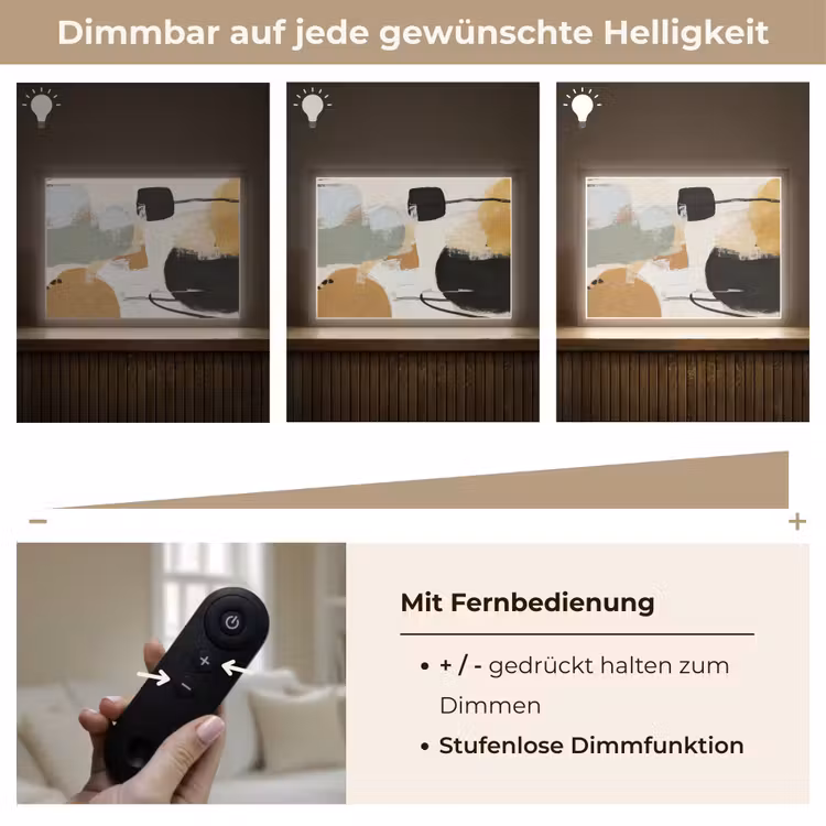 Paint - Abstract - Kleuren Light Box met batterij (Wandlamp) middel -USP_dimbaarDE