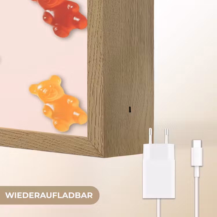 Kleur - Snoep - Roze Light Box met batterij (Wandlamp) middel -USP_websiteoplaadbaarDE