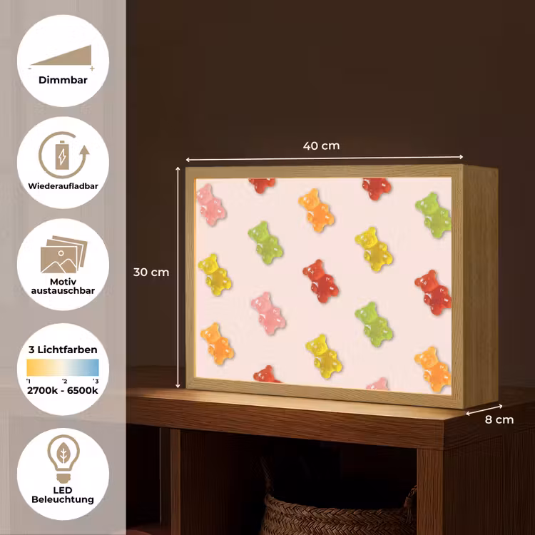 Kleur - Snoep - Roze Light Box met batterij (Wandlamp) middel -USP_websiteoverzichtDE