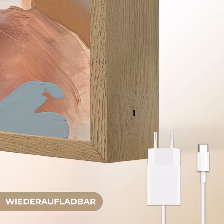 Verf - Kleuren - Abstract - Kunst Light Box met batterij (Wandlamp) middel -USP_websiteoplaadbaarDE