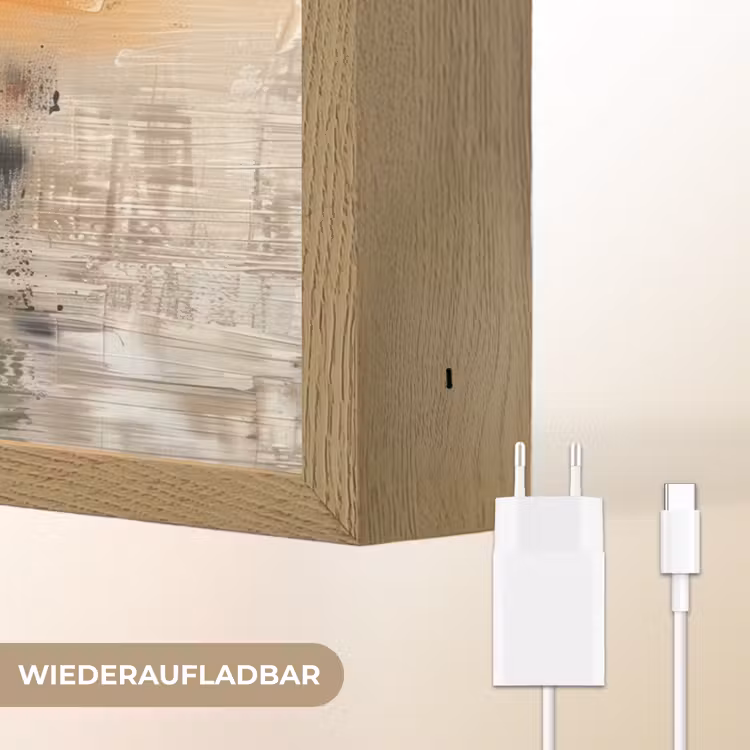 Verf - Patroon - Modern - Kunst Light Box met batterij (Wandlamp) middel -USP_websiteoplaadbaarDE