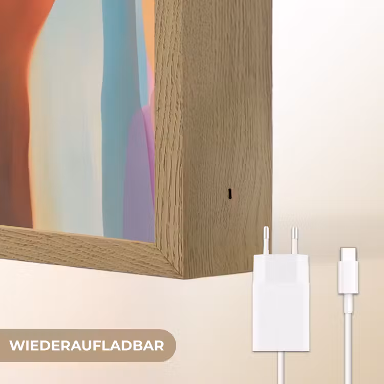Kleurbanen - Verticaal - Kleurrijk Light Box met batterij (Wandlamp) middel -USP_websiteoplaadbaarDE