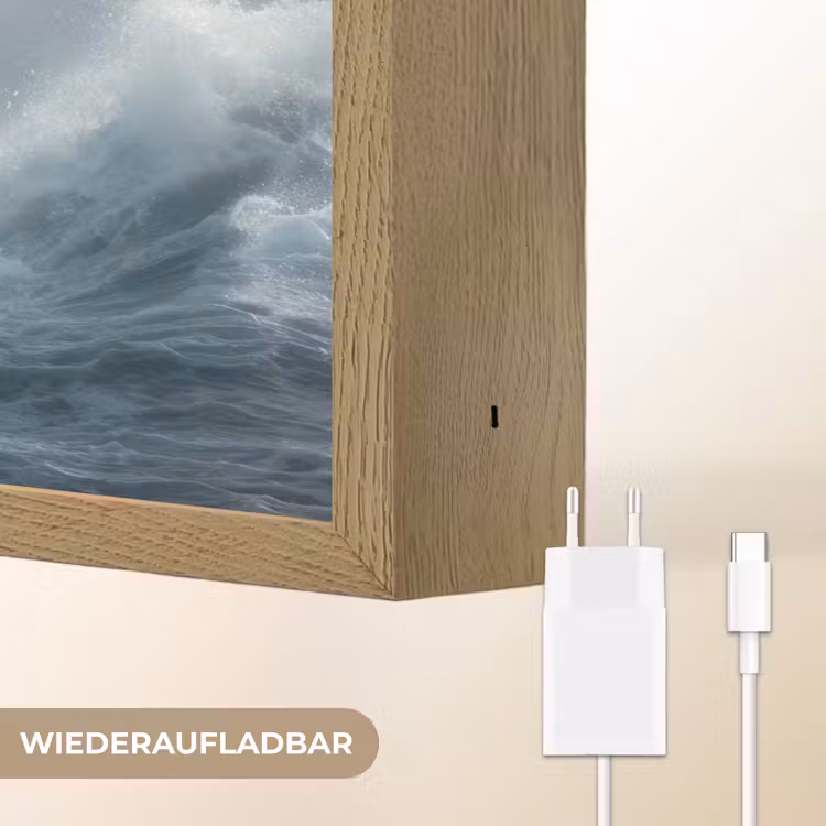 Rotsen - Vuurtoren - Golven - Klliffen Light Box met batterij (Wandlamp) middel -USP_websiteoplaadbaarDE
