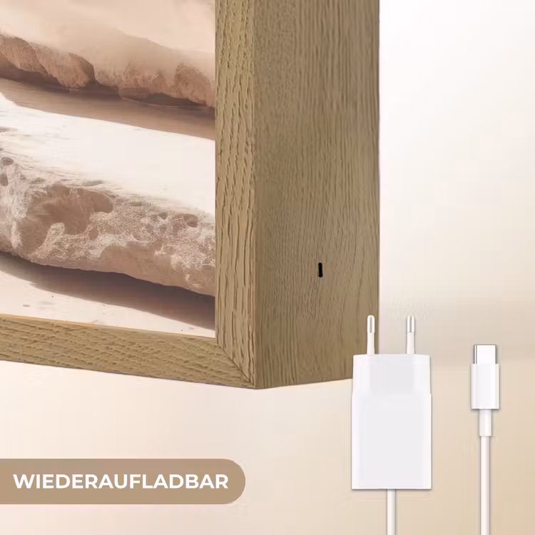 Rotsen - Zee - Zand - Kloof Light Box met batterij (Wandlamp) middel -USP_websiteoplaadbaarDE