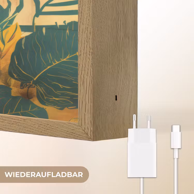 Vrouwelijk - Bloemen - Sieraden Light Box met batterij (Wandlamp) middel -USP_websiteoplaadbaarDE