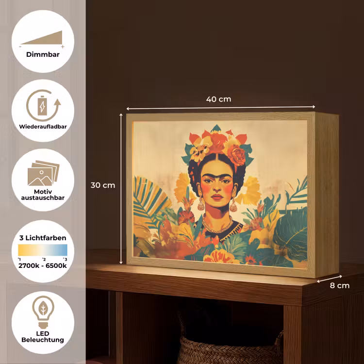 Vrouwelijk - Bloemen - Sieraden Light Box met batterij (Wandlamp) middel -USP_websiteoverzichtDE