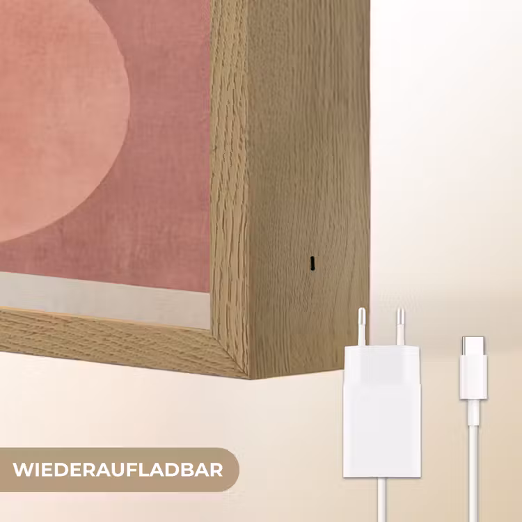 Figuren - Abstract - Roze Light Box met batterij (Wandlamp) middel -USP_websiteoplaadbaarDE