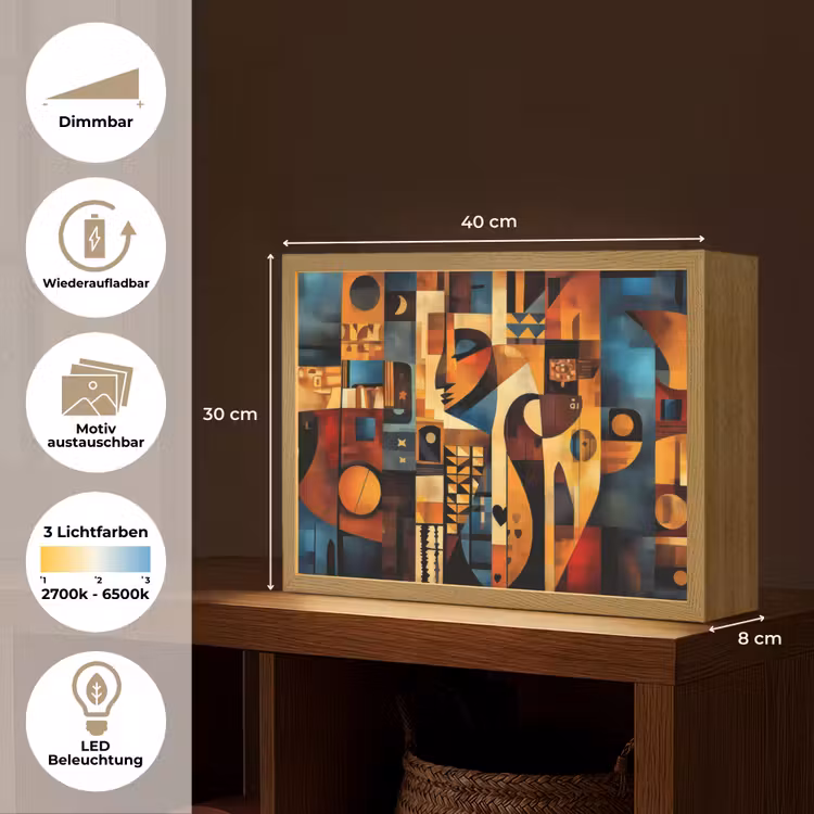 Figuren - Abstract - Symbolen Light Box met batterij (Wandlamp) middel -USP_websiteoverzichtDE