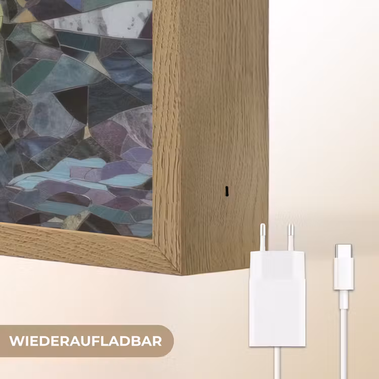 Vissen - Koraal - Zee - Mozaïek Light Box met batterij (Wandlamp) middel -USP_websiteoplaadbaarDE
